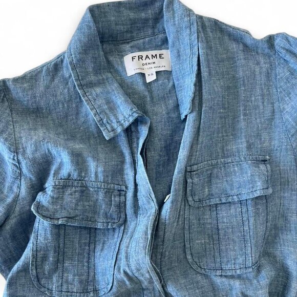 FRAME Denim Belted Romper – Size XS - Picture 3 of 4